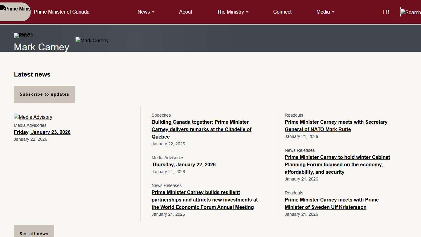 Mark Carney - Prime Minister of Canada Prime Minister of Canada