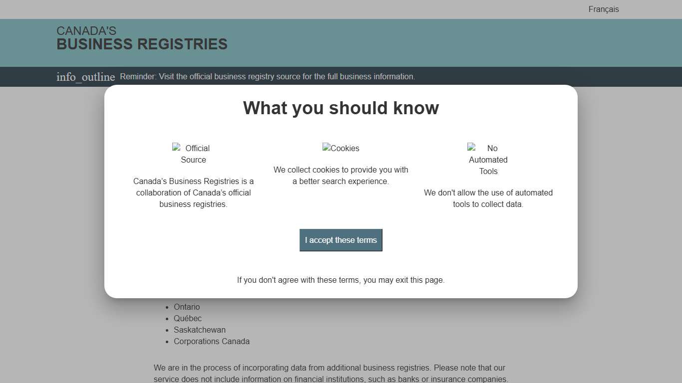 MRAS Business Registry Search